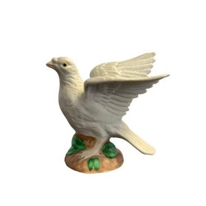 Figurin Fågel Vit
