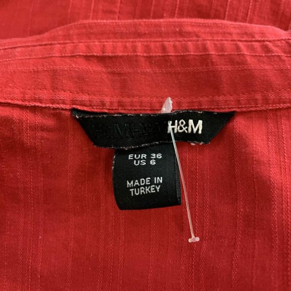 Blus, H&M, stl 36, Röd