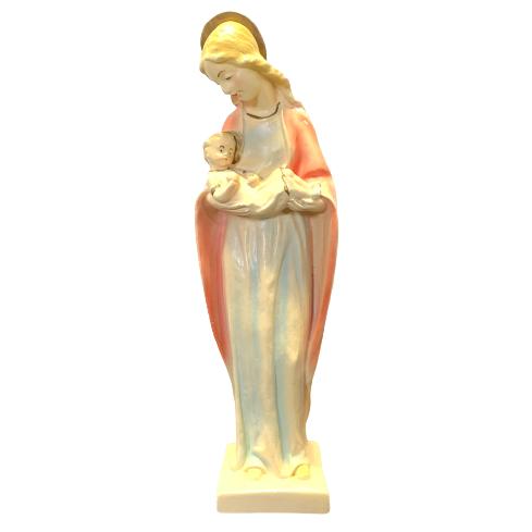 Figurin Jungfru och Jesusbarnet Vintage Design Retro